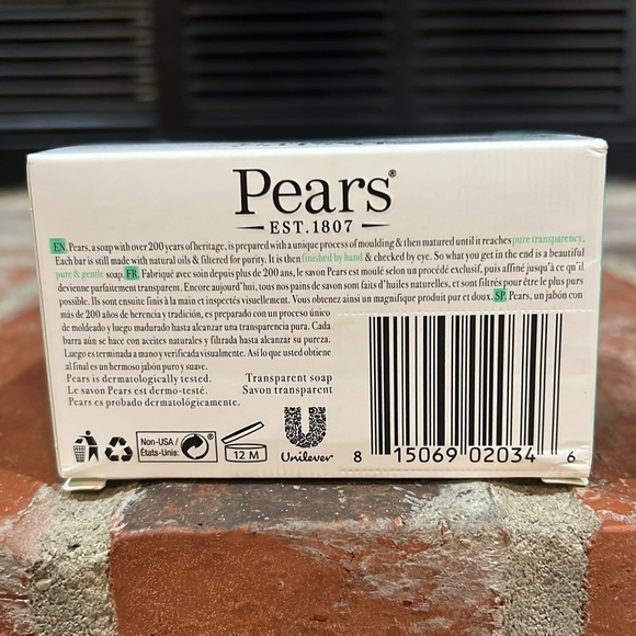Pears Transparent Soap Bars Pure & Gentle W/Lemon Flower Extracts 2 - 2pack - Picture 2 of 4